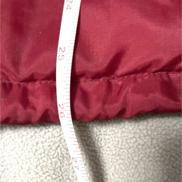 Vintage Sears Burgundy Coach Jacket L 100% Nylon Shell & Cotton Lining - Picture 6 of 6